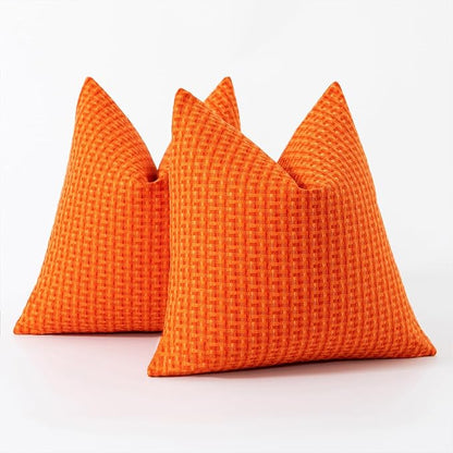 Kevin Textile Fall Outdoor Waterproof Throw Pillow Covers Pack of 2 Weaving - Image 8