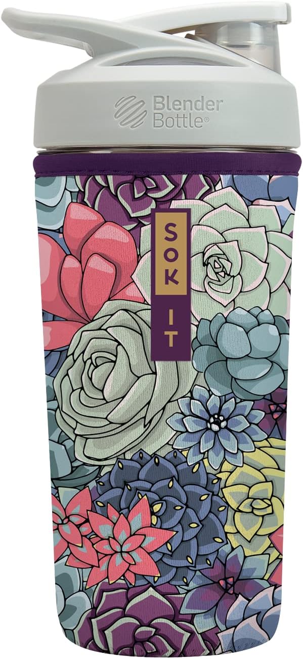 Sok It BotlSok Protein Blender Shaker Bottle Sleeve Insulated Neoprene Cover by SokIt