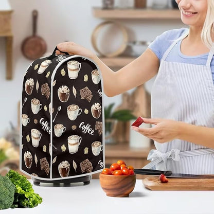 Coffee Chocolate Print Blender Dust Cover, Stand Mixer or Coffee Maker - Image 3