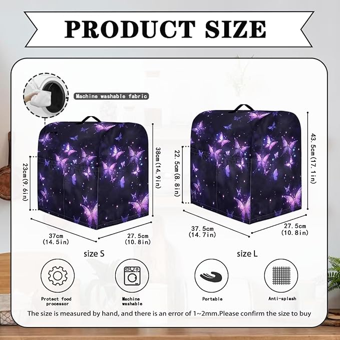 Generic Purple Butterfly Mixer Cover, Kitchen Stand Mixer Cover, Dust Protection - Image 6