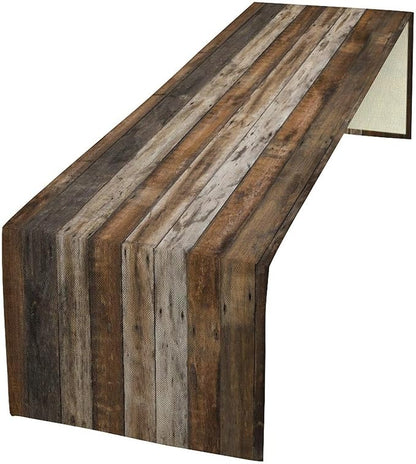 Rustic Wooden Table Runner Barn Door Wood Board Western Vintage Farmhouse by ZhiRain