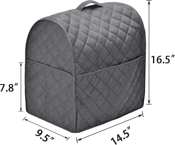 Stand Mixer Dust Cover with 3 Pockets Compatible with KitchenAid Tilt Head - Image 4