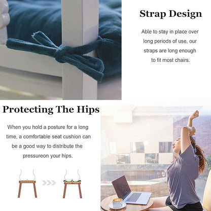 2 Pack Square Seat Cushion Chair Pads - Image 4