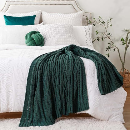 Battilo Christmas Dark Green Throw Blanket - Image 8