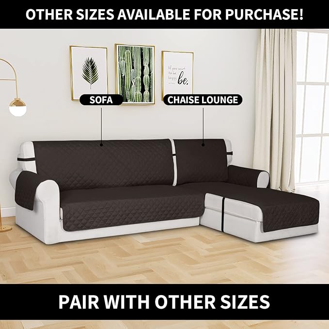 Easy-Going Reversible Chaise Lounge Couch Cover Water Resistant Sofa Cover - Image 2