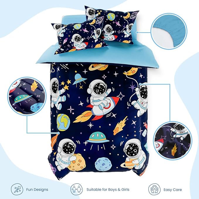 SANDJEST Astronaut Bedding Sets - Image 2