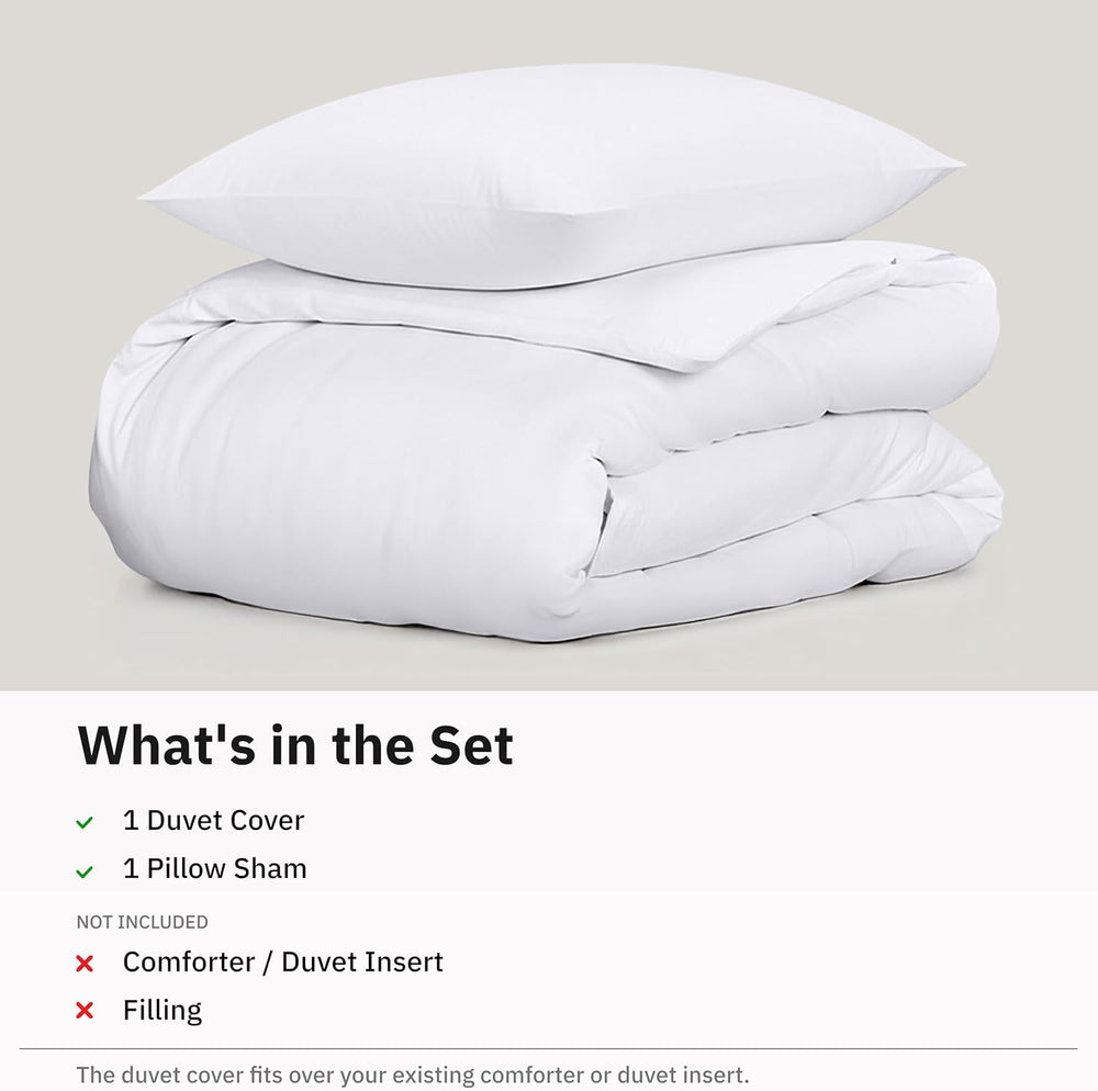 California Design Den Luxury Twin XL Duvet Cover Sets, White