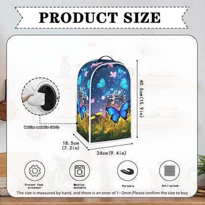 Talayituse Butterfly Flower Print Blender Dust Cover, Fingerprint Protection - Image 6