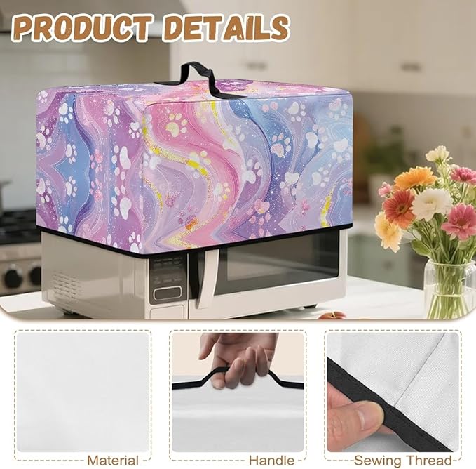 Microwave Oven Dust Cover, Dog Paw Heat-Resistant Waterproof Microwave Oven - Image 7