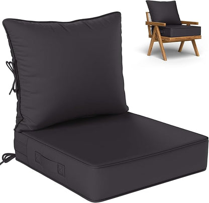 Outdoor Seat Cushion Set 24 L × 24 W × 5 H Inch Waterproof & Fade Resistant by VisitheKimunukStore