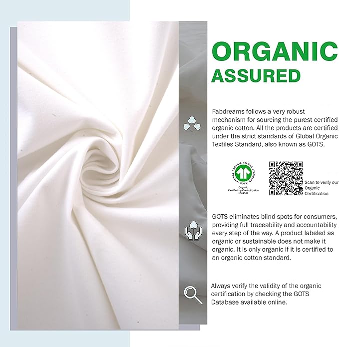 FABDREAMS Organic Waterproof Pillow Protector Set King Size | Pillow Cover Set - Image 6