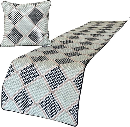 The HomeCentric King/Queen/Twin Blue Decorative Bed Runner Queen 74"x18" Bed - Image 4
