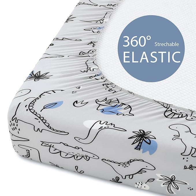 Baby Bassinet Sheets Girl Boy, Fitted Bassinet Sheet Set 3 Pack Bassinet - Image 7
