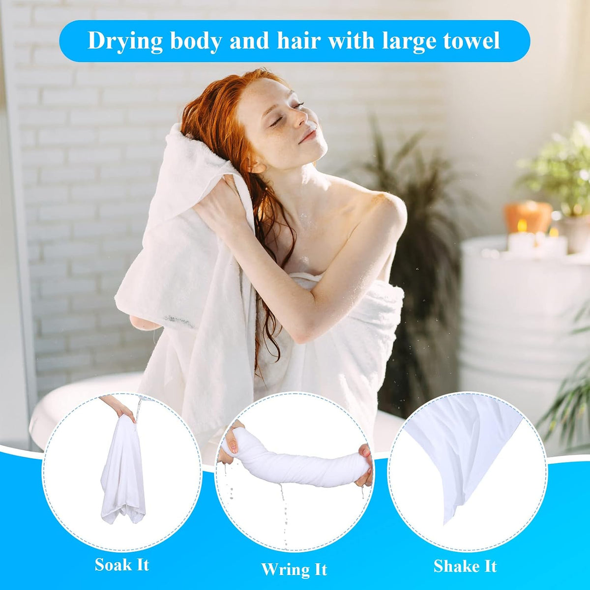 breling 8 pieces sublimation blank bath towel microfiber, package contents