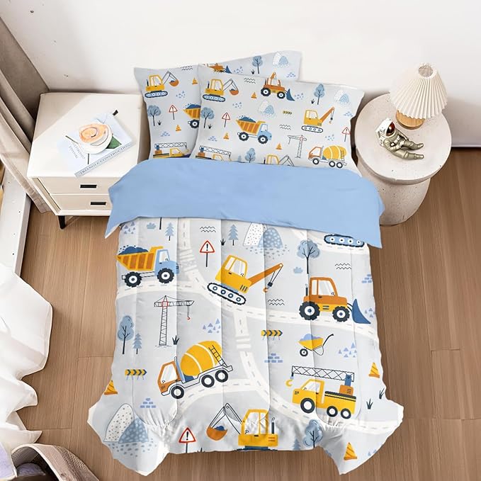 SANDJEST Construction Duvet Cover Sets Full Size by SANDJEST