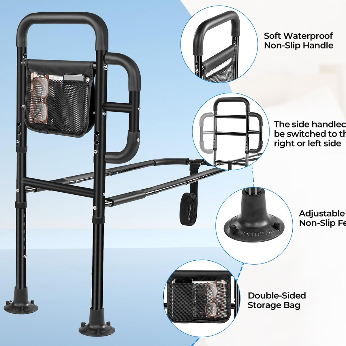 bed rails for elderly adults safety, astm tested, package contents