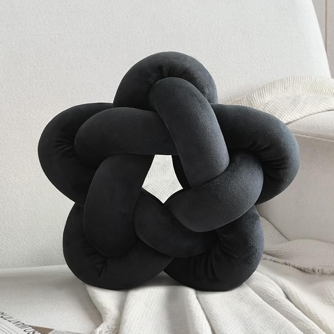 Knot Plush Throw Pillow Handmade Knotted Star Pillow Soft Sofa Lumbar Cushion - Image 7