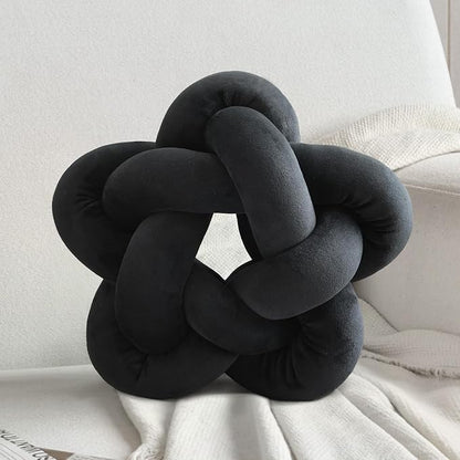 Knot Plush Throw Pillow Handmade Knotted Star Pillow Soft Sofa Lumbar Cushion - Image 7