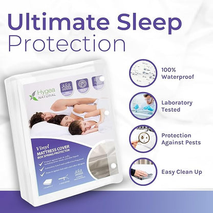 Hygea Natural Queen Size Tear-Free Vinyl Box Spring & Mattress Cover - Image 2