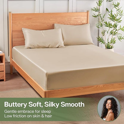 MR&HM Twin Fitted Sheet Only, Ultra-Soft Rayon Derived from Bamboo & Polyester - Image 4