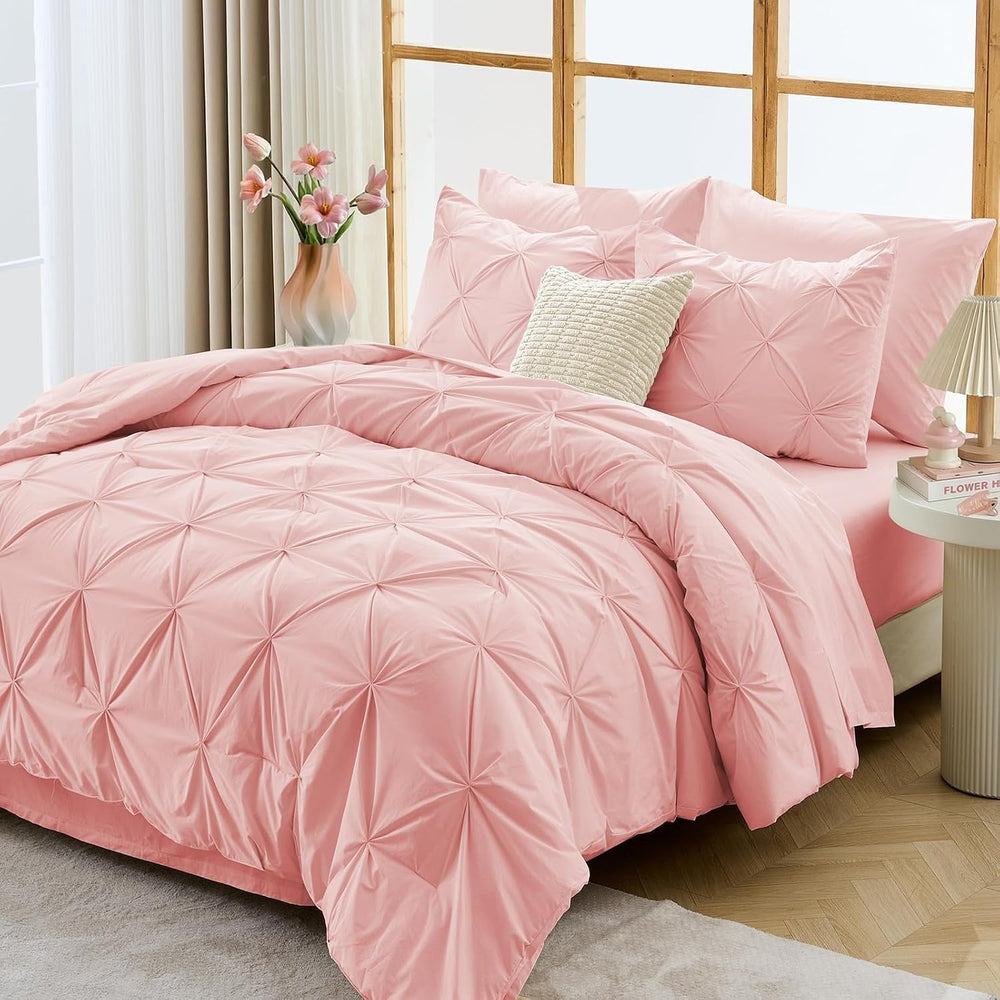 JOLLYVOGUE Queen Comforter Set 7 Pieces - Bed in a Bag Queen for All Season, ...