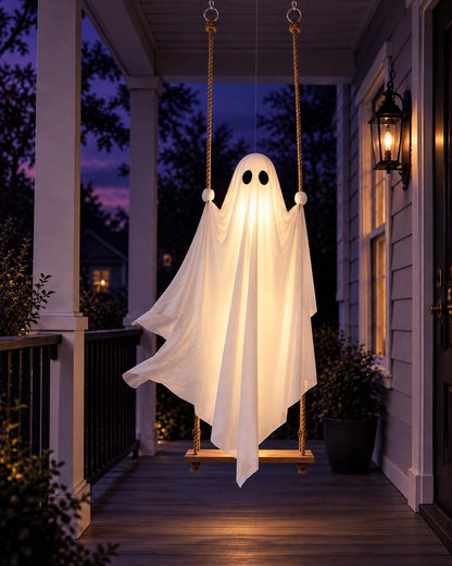 Halloween Decorations Outdoor, 4.5 FT Large Hanging Swinging Ghost Decor
