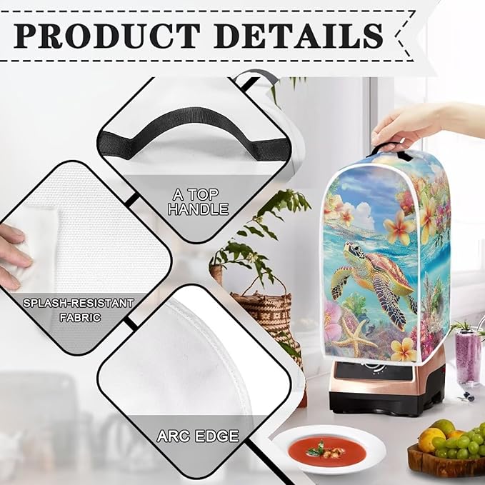 Eggplant Turtle Blender Covers for Kitchen Counter - Image 3