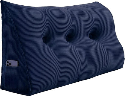 8 lbs Thickened Twin Wedge Pillow Headboard, College Dorm Bed Triangular by Rucener