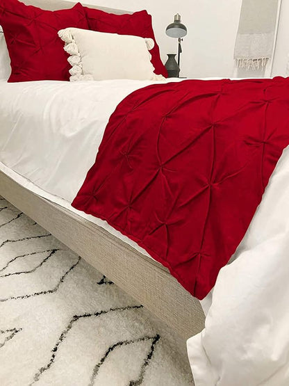 Bed Runner Set - 100% Pure Cotton 800 Thread Count - Luxury 1 Pinch Pleated Bed - Image 3