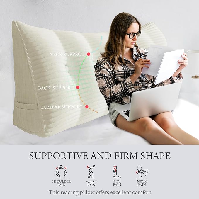 10 lbs Thickened Headboard Pillow Wedge Pillow Headboard Reading Pillow Bed - Image 2