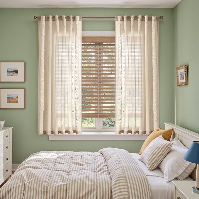 jinchan Winslow Sheer Curtains 63 Inch Length - Image 6