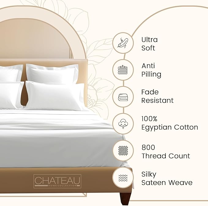 100% Cotton Sheets For King Size Bed, 800 Thread Count Breathable Bed Sheets - Image 6