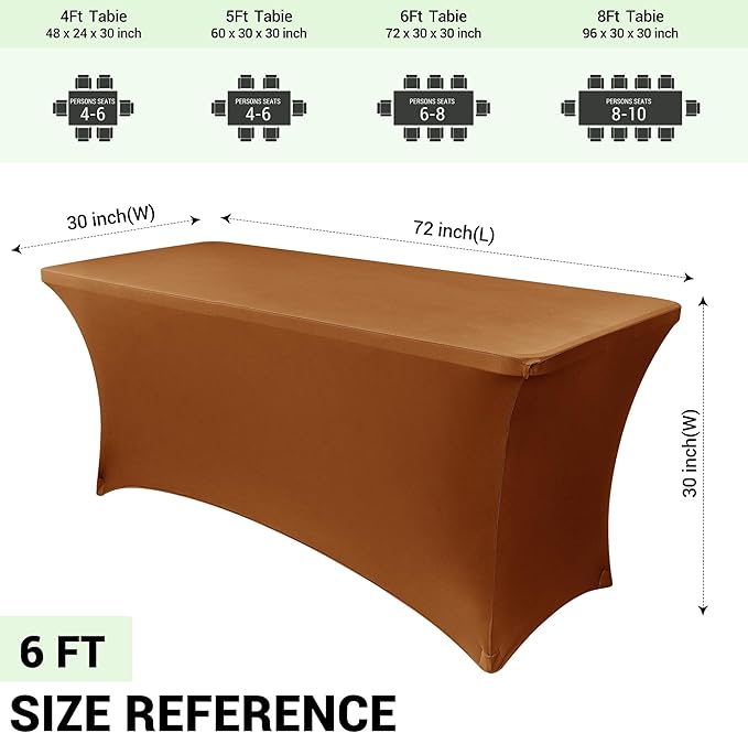 Obstal 6 Pack Stretch Spandex Table Covers - Image 4