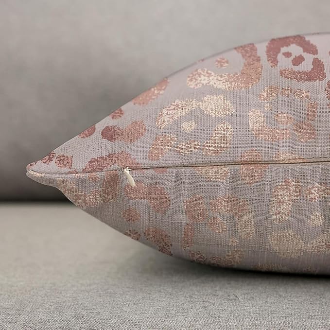 TKS MITLAN Leopard Skin Pillow Covers 18 x 18 Inch Rose Gold of Elegant Texture - Image 6