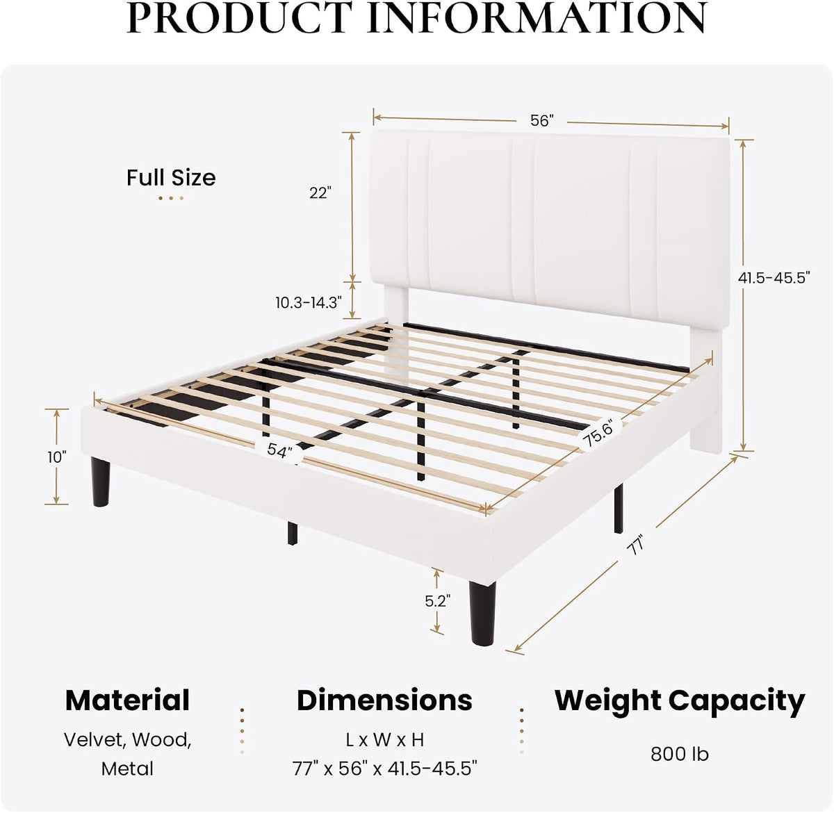 sha cerlin full size velvet bed frame with shown in use