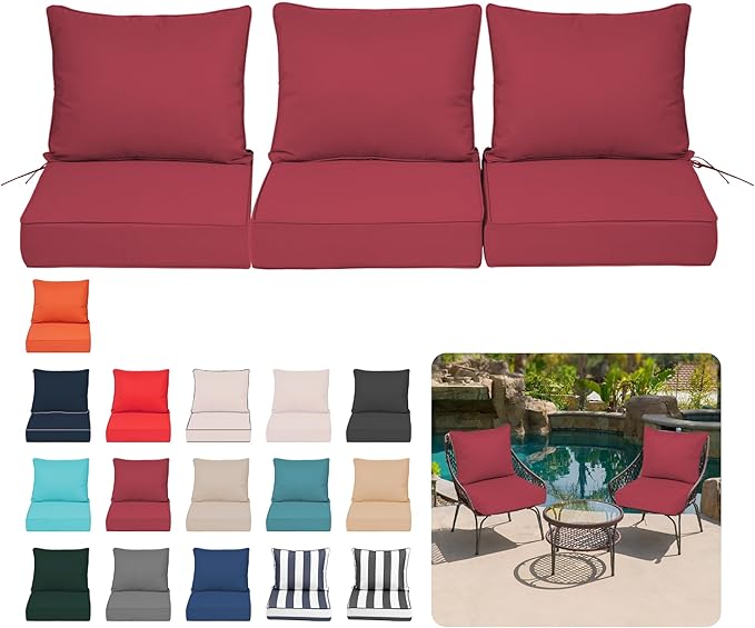 Outdoor Seat Cushions for Patio Furniture, Outdoor Chair Cushions by Vulacko