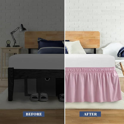 Full Bed Skirt, Elastic Wrap Around Bed Skirt Full Size, Bed Skirts - Image 3