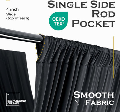 20FT x 50FT Black Ceiling Drapes for Halloween Party Decor