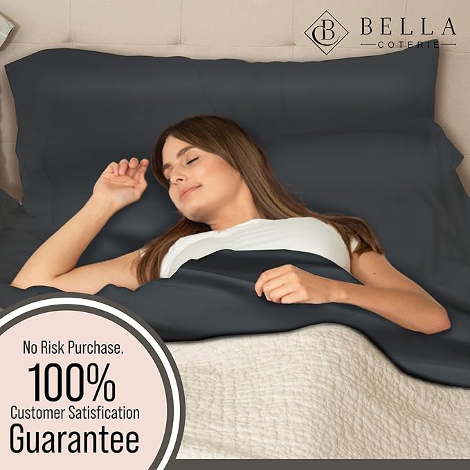 Bella Coterie 7 Piece Luxury Bamboo Viscose Split King Size Sheet Set | 2 - Image 6