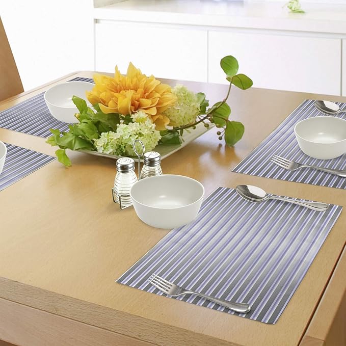 Ambesonne Modern Place Mats Set of 4, Stripe Tube Like Bars Animation Inspired - Image 4