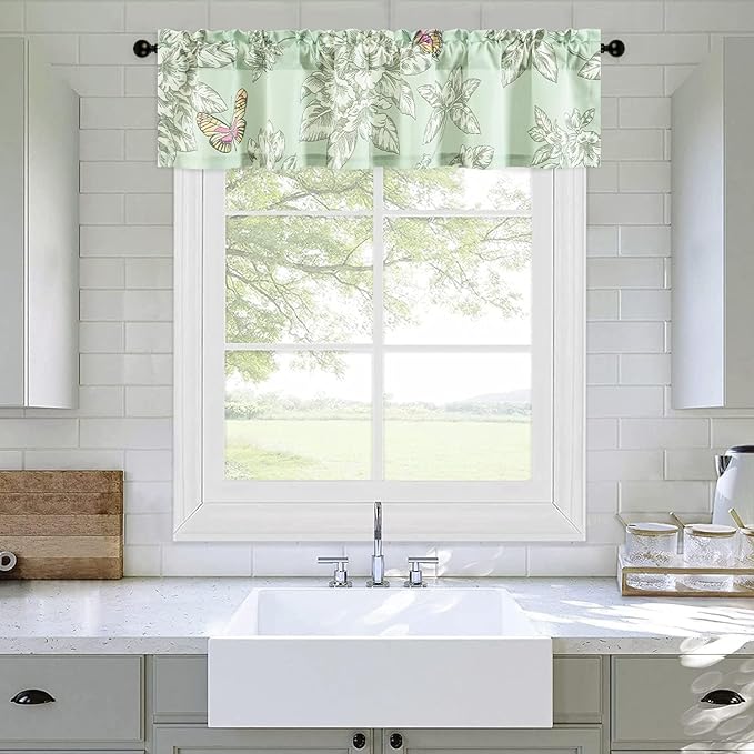 Leeva Flower Pattern Valance Curtain - Image 3