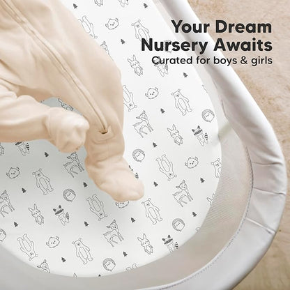 2-Pack Organic Bassinet Sheets for Girls, Boys - Image 8