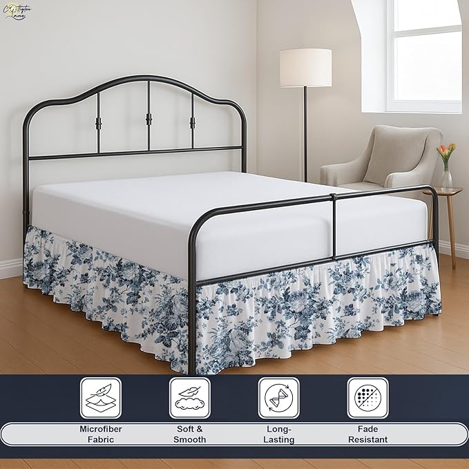 Cottington Lane Ruffled Bed Skirt Twin Size - Image 3
