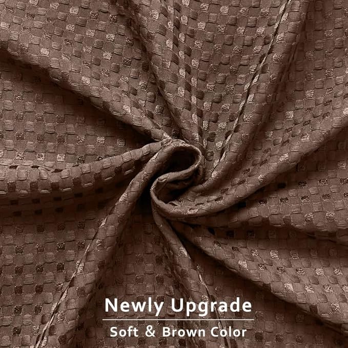 MIYE Pleated Waffle Weave Bed Skirt, Tailored Dust Ruffle 18 Inch Drop Easy Fit - Image 2