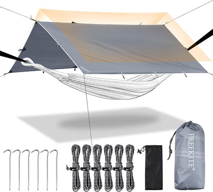 Camping Tarp Tent Portable Multifunctional Bushcraft Backpacking Tear-Resistant by FREEKITE