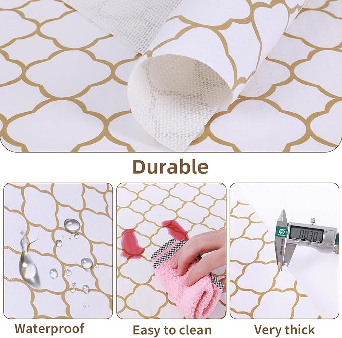 Shelf Drawer Liners for Kitchen Cabinets Non Adhesive Drawer Liner Thickened - Image 3