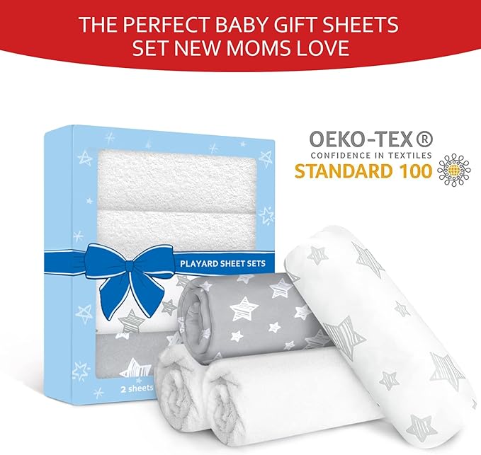 Pack and Play Sheets & Waterproof Terry Pack N Play Mattress Protector Pad - Image 4