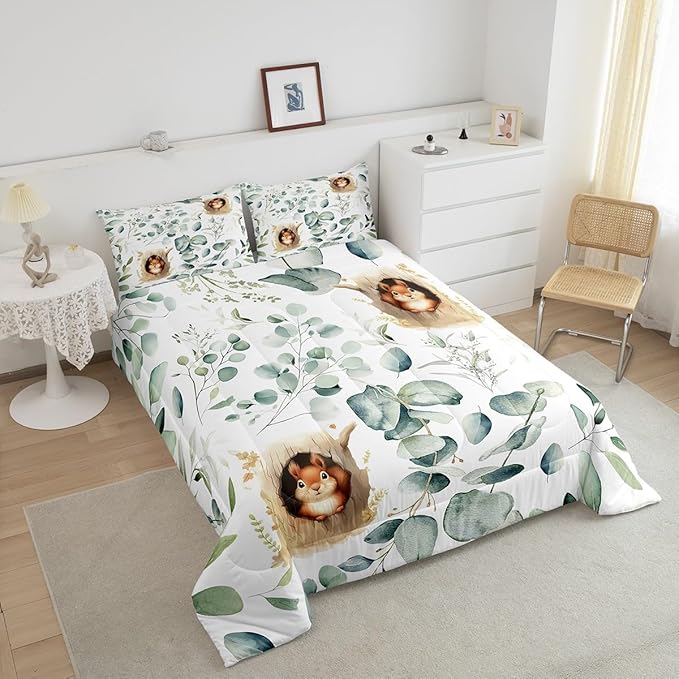 Erosebridal Kawaii Squirrel Full Comforter Set - Image 4