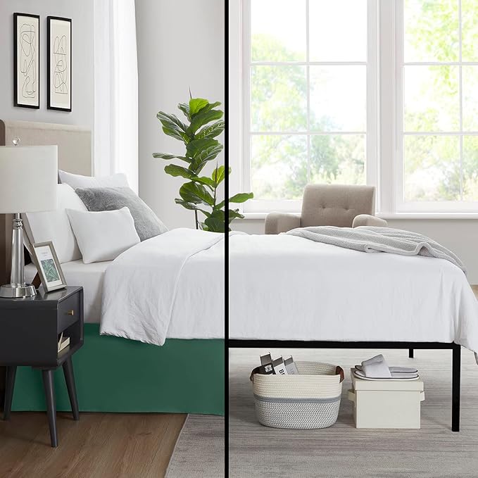 Nestl Hunter Green Bed Skirt King Size - Image 6