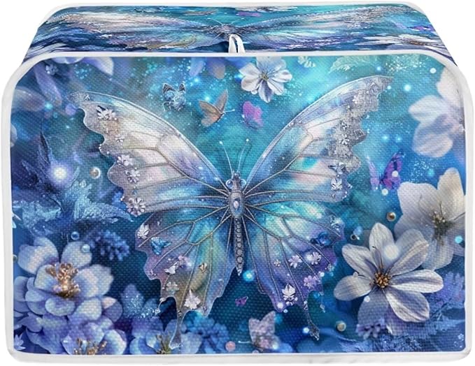 Butterfly Printed Toaster Cover, Universal 2 Slice Oven Cover Appliance Cover by Baxinh